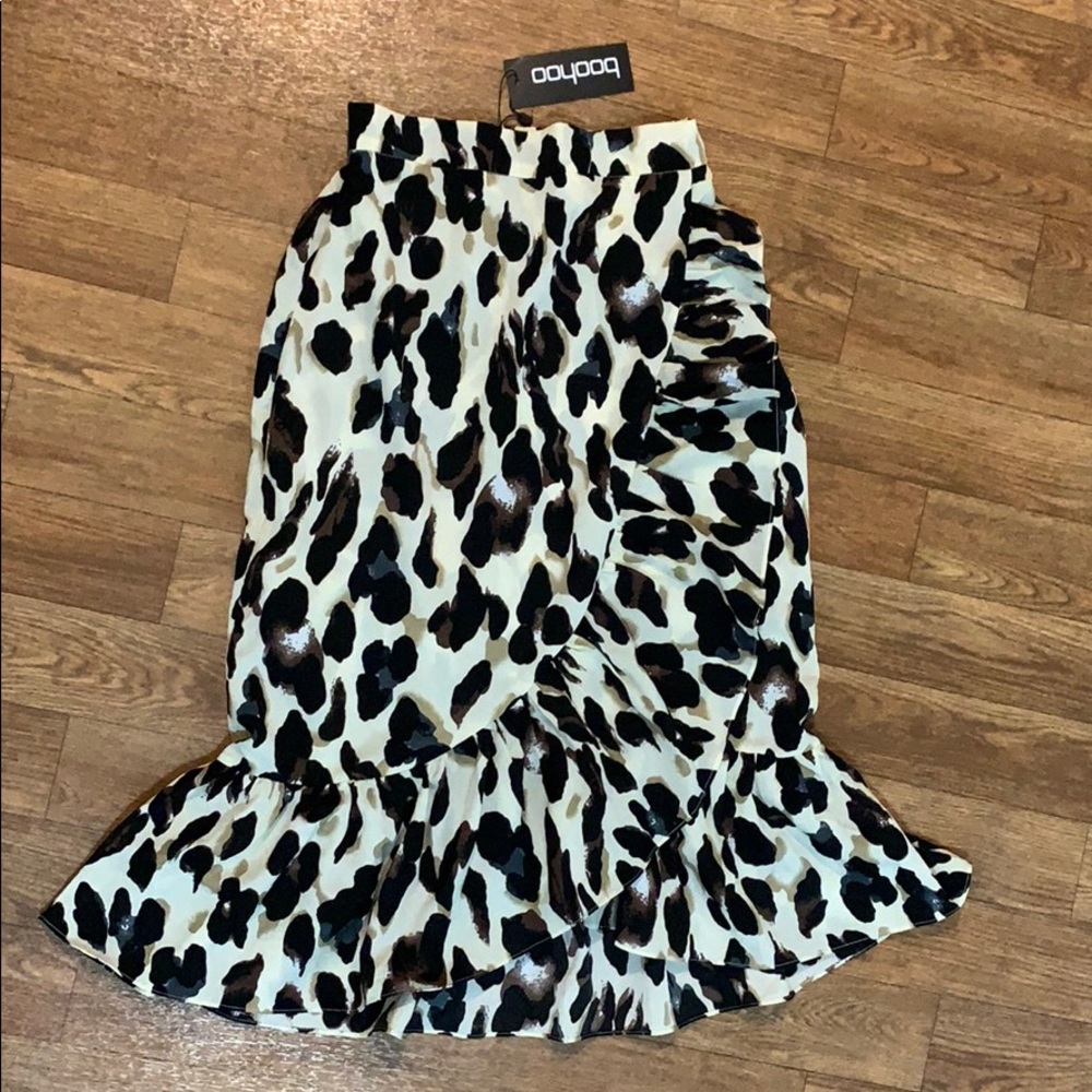 Leopard wrap skirt